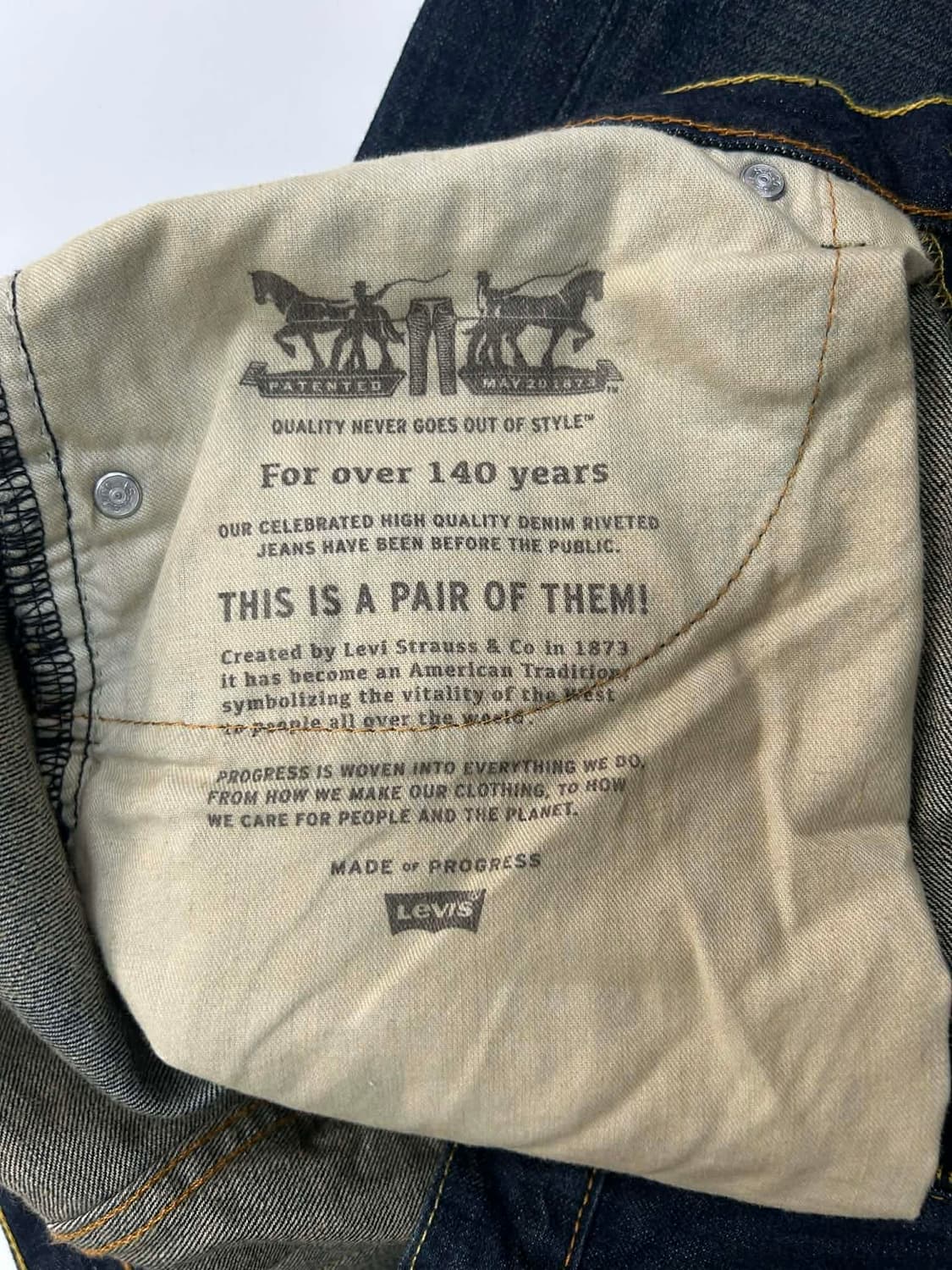 [36x32] 리바이스 505 중청 스트레이트 데님 팬츠 상품이미지4