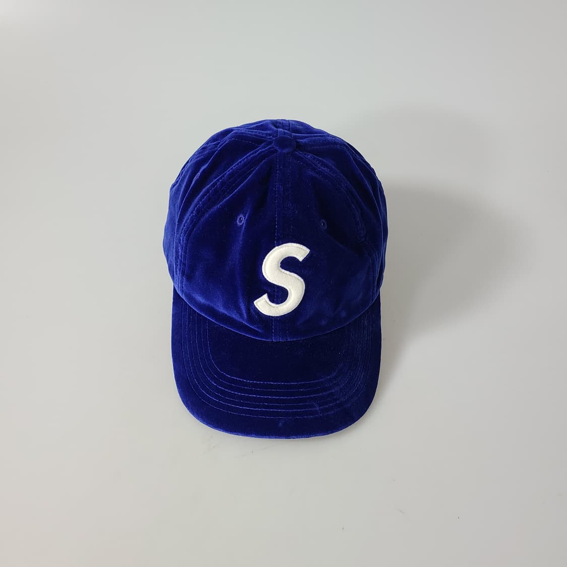 슈프림 벨벳 S 로고 6 패널 캡 로얄 20FW 상품이미지4