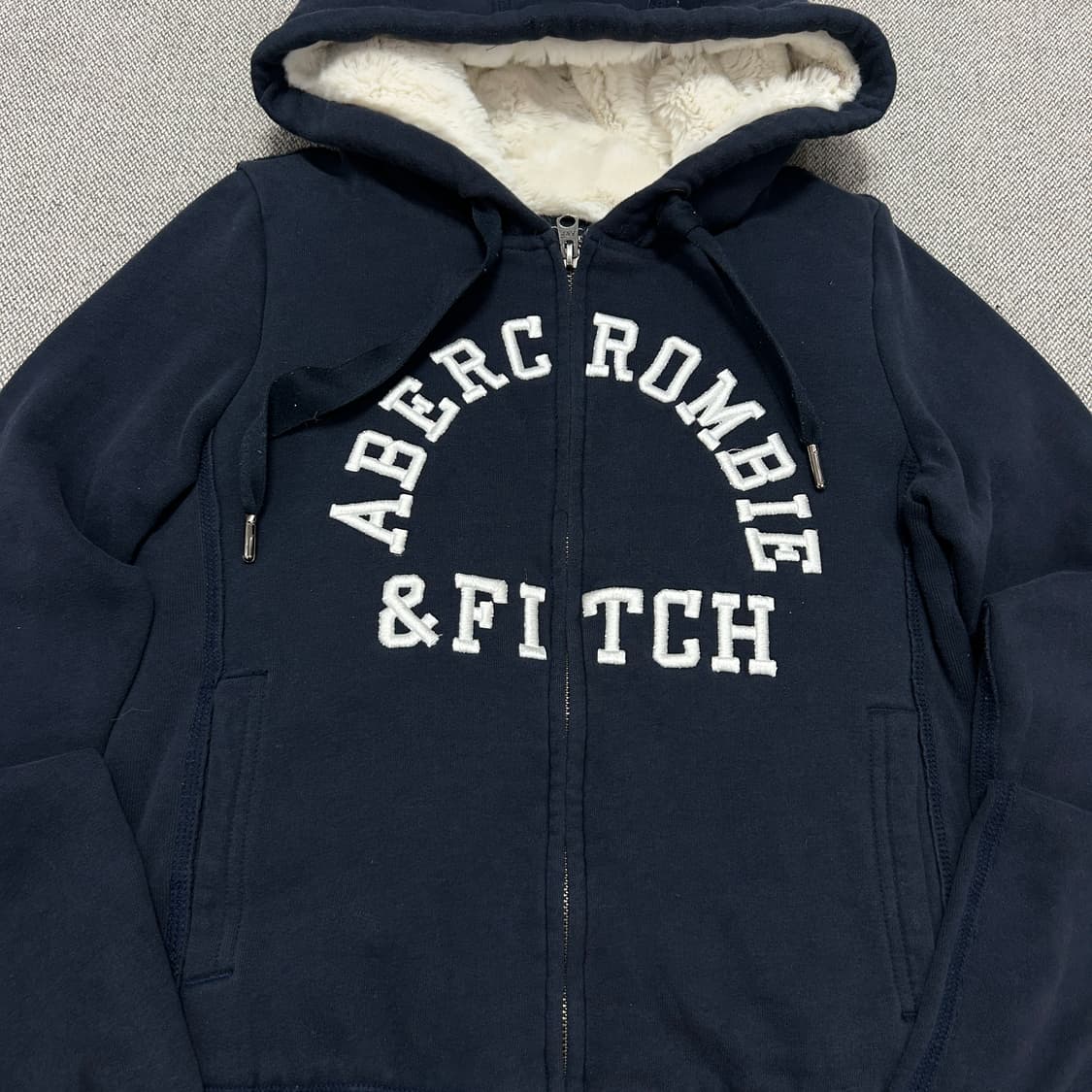 아베크롬비 우먼스 울프죠 네이비 후드집업(XS) 상품이미지2