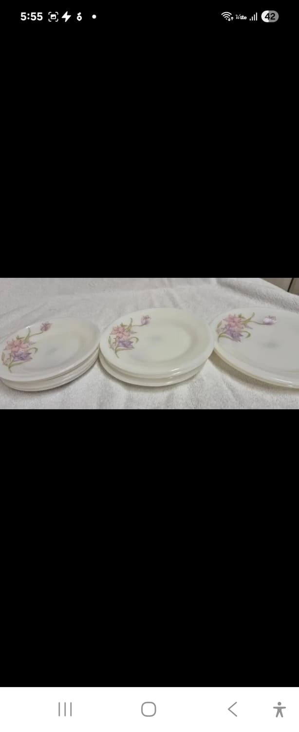 특가!(새제품. 수입브랜드.빈티지 식기류)Stony 밀크 꽃무늬 접시 & 상품이미지4