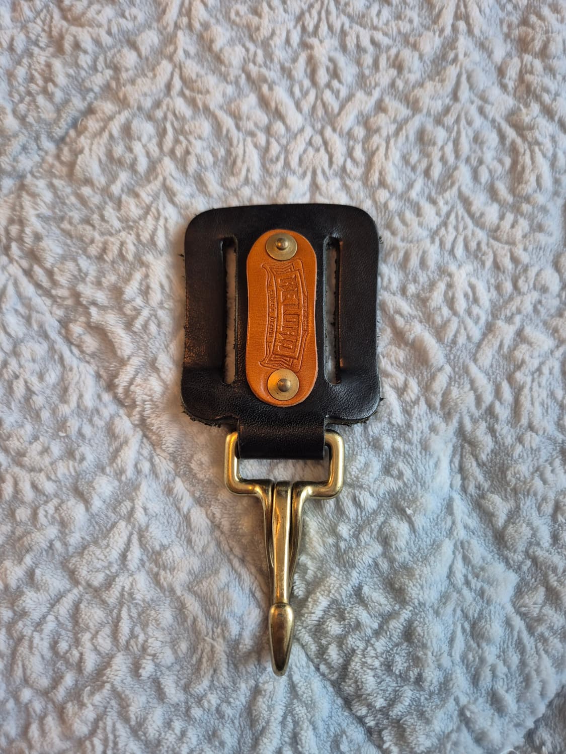 소가죽 벨트걸이 키링커넥터 (황동 부자재) 상품이미지1