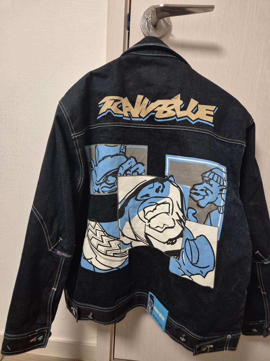 2000s 데님 청자켓 유니크 디자인 상품이미지2