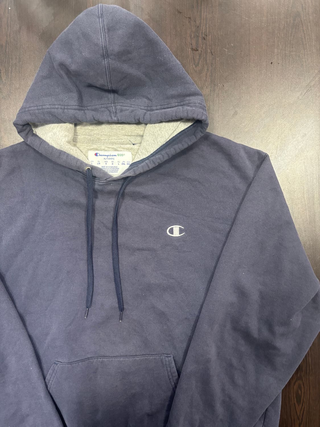 챔피온 네이비 후드티 상품이미지2