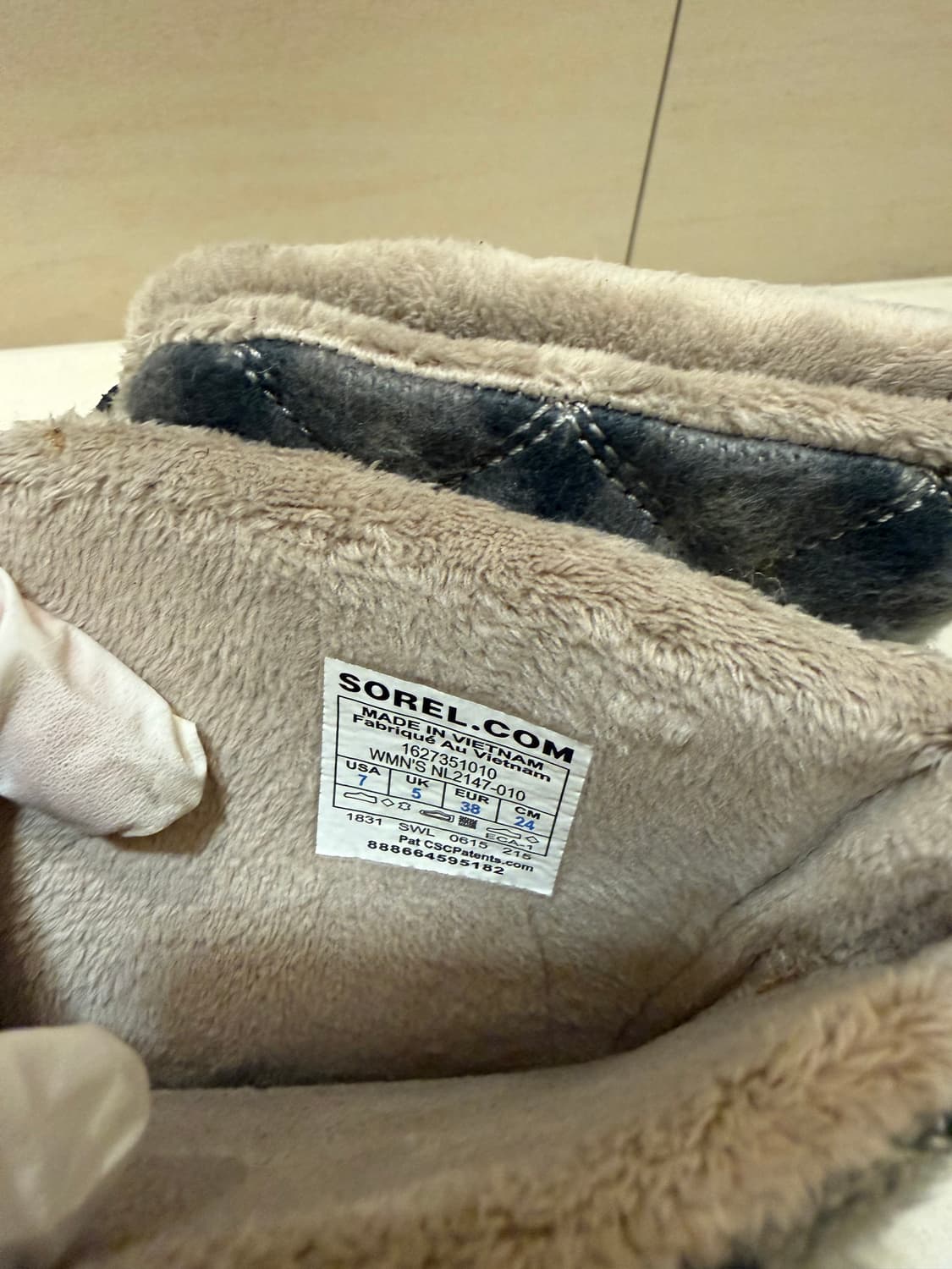 (1회실내착.새상품급) SOREL 소렐 방한부츠 쏘렐 털부츠 240mm  상품이미지6