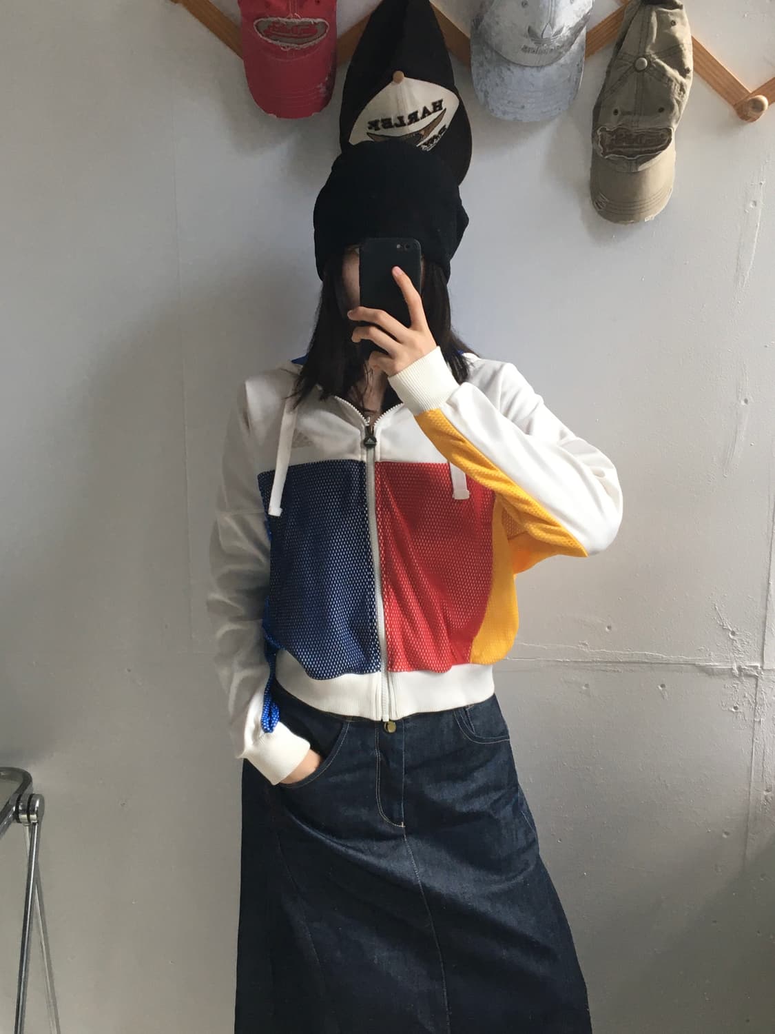 아디다스 배색 메시 후드집업 상품이미지1