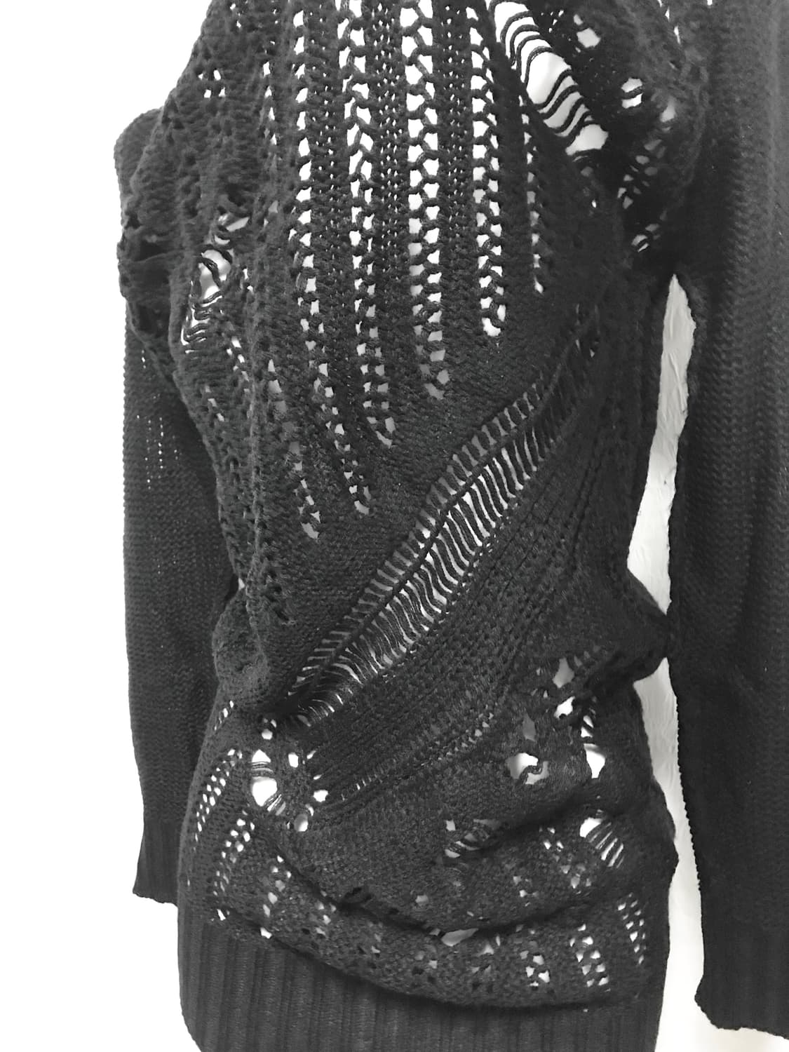 빈티지 고스트오브할렘 드레이프 데미지 니트 원피스 탑 상품이미지6