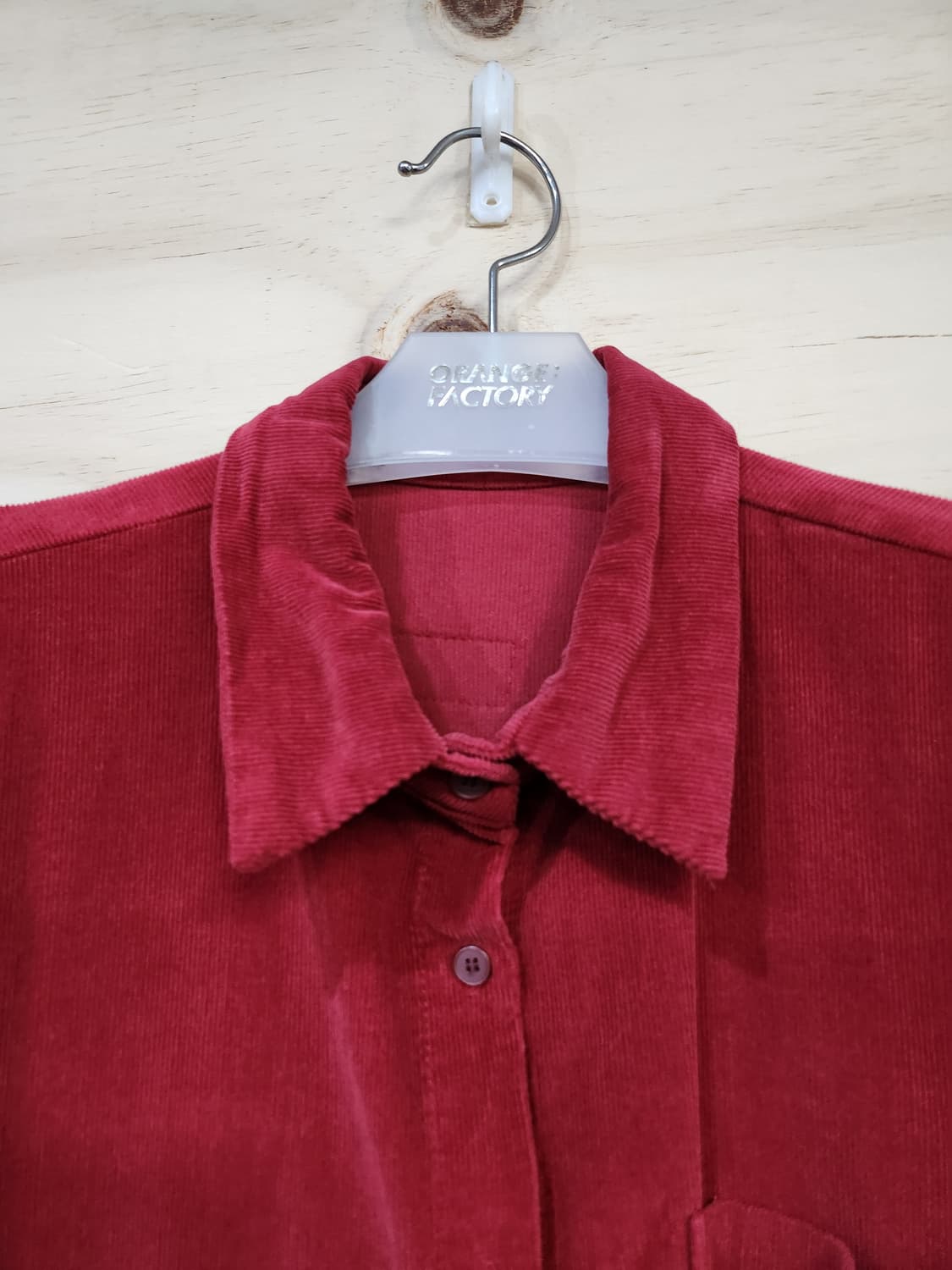 517) 여성 코듀로이 셔츠 레드 상품이미지4