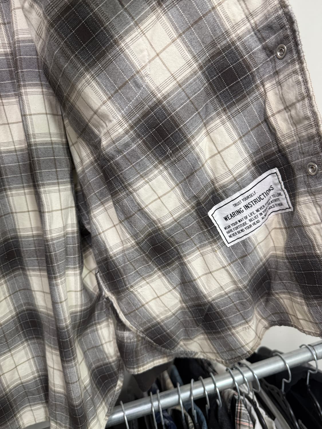 미하라 야스히로 후드 체크 셔츠 상품이미지3