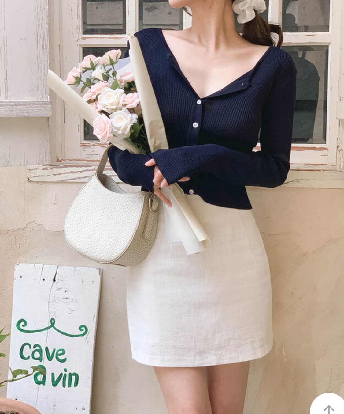 프롬데이원 골지 가디건(스카이 블루) 상품이미지1