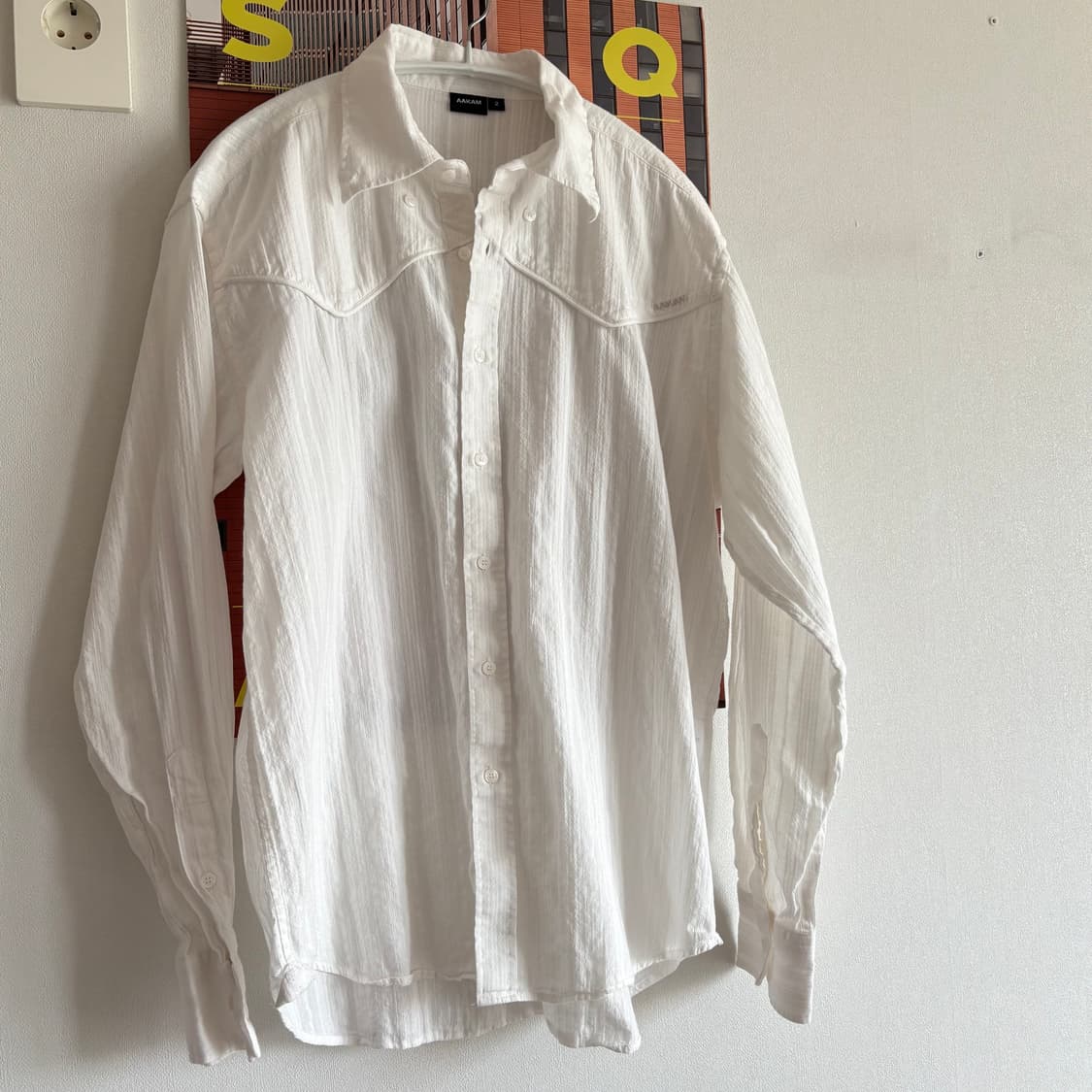 아캄 Western Cotton Shirts (White) - 2 상품이미지8