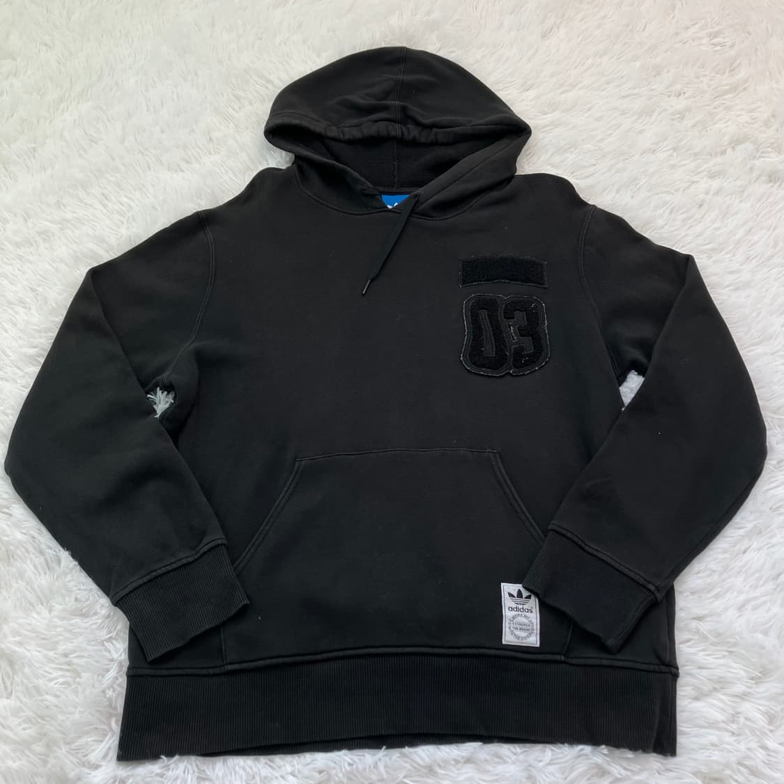 빈티지 아디다스 도넛 백 프린팅 후드 747 y2k 스트릿 갸루 펑키 상품이미지3