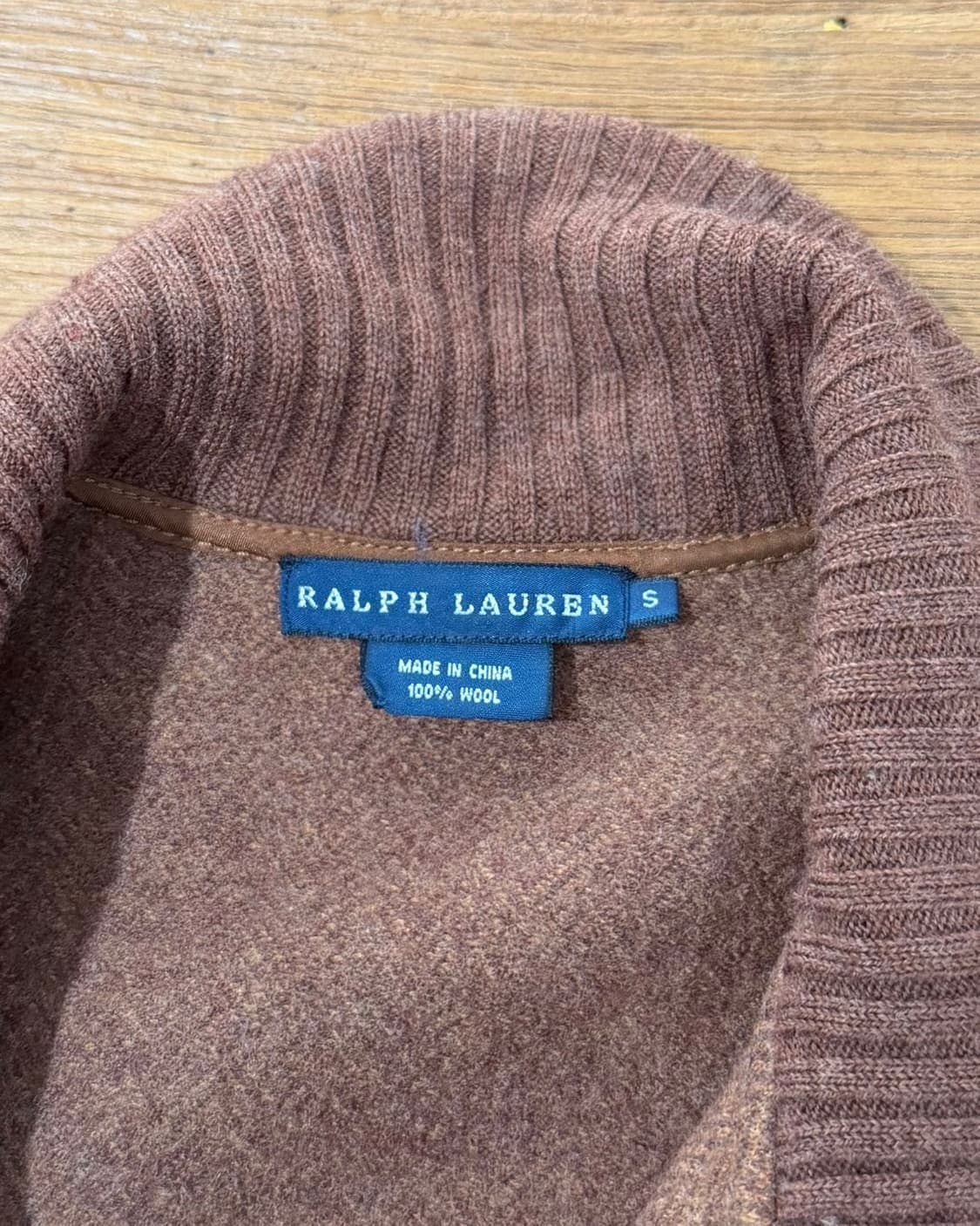 랄프로렌 브라운 우먼스 울 하이넥 집업 상품이미지7