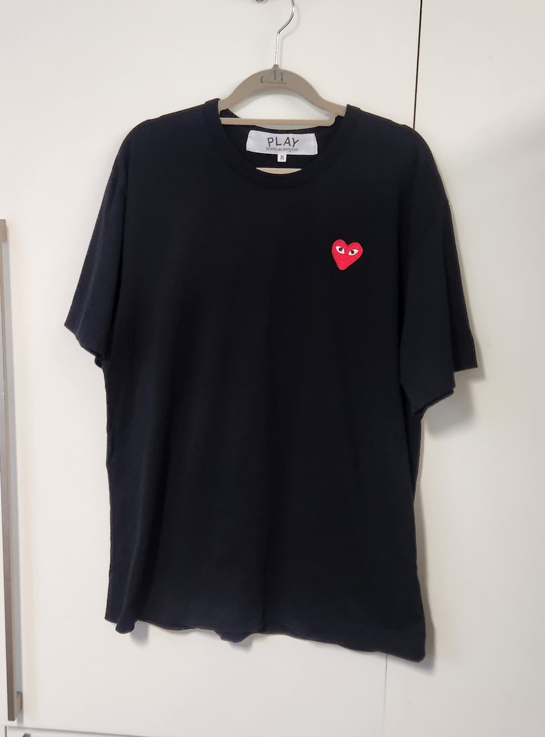 꼼데가르송 플레이 검정 반팔 티셔츠 XL 상품이미지1