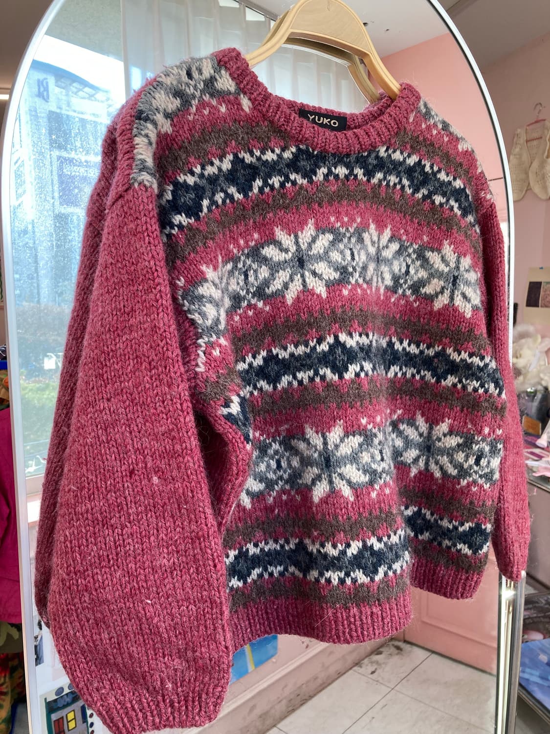 울 100% 노르딕 패턴 니트 상품이미지4