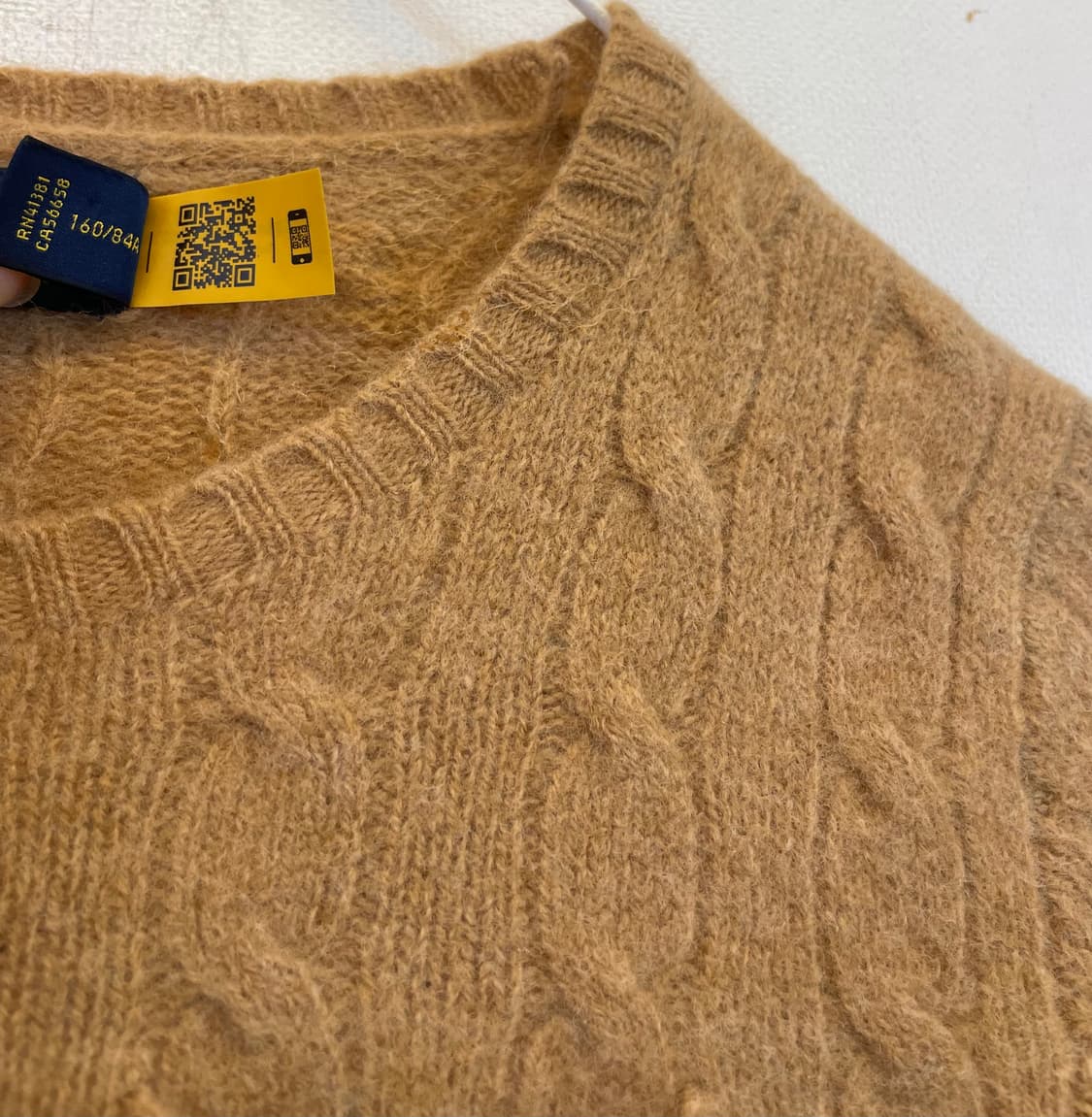정품 폴로랄프로렌 울캐시미어 니트:) 폴로반팔니트 베이지S 상품이미지8