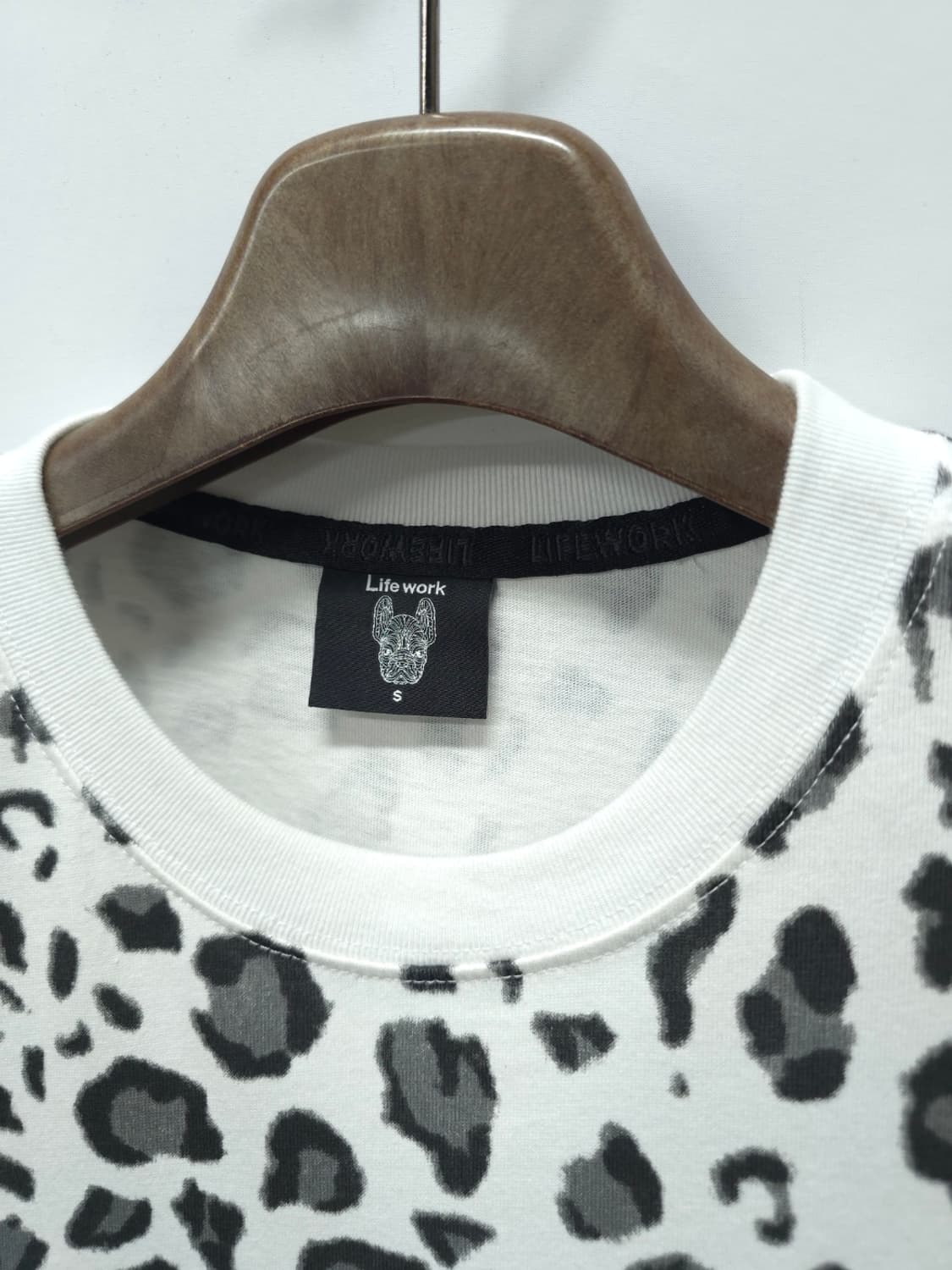 라이프워크 남여공용 레오파드 불독 오버핏 반팔 티셔츠(S) 상품이미지6