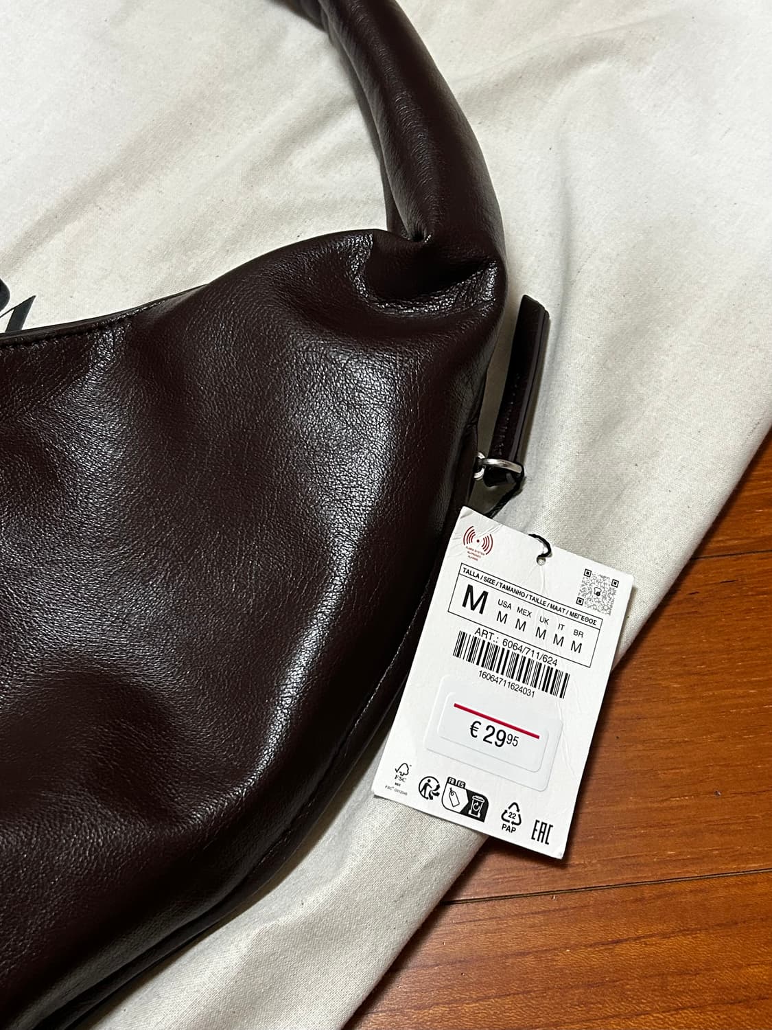 자라 맥시 버킷백(버건디 레드)  상품이미지6