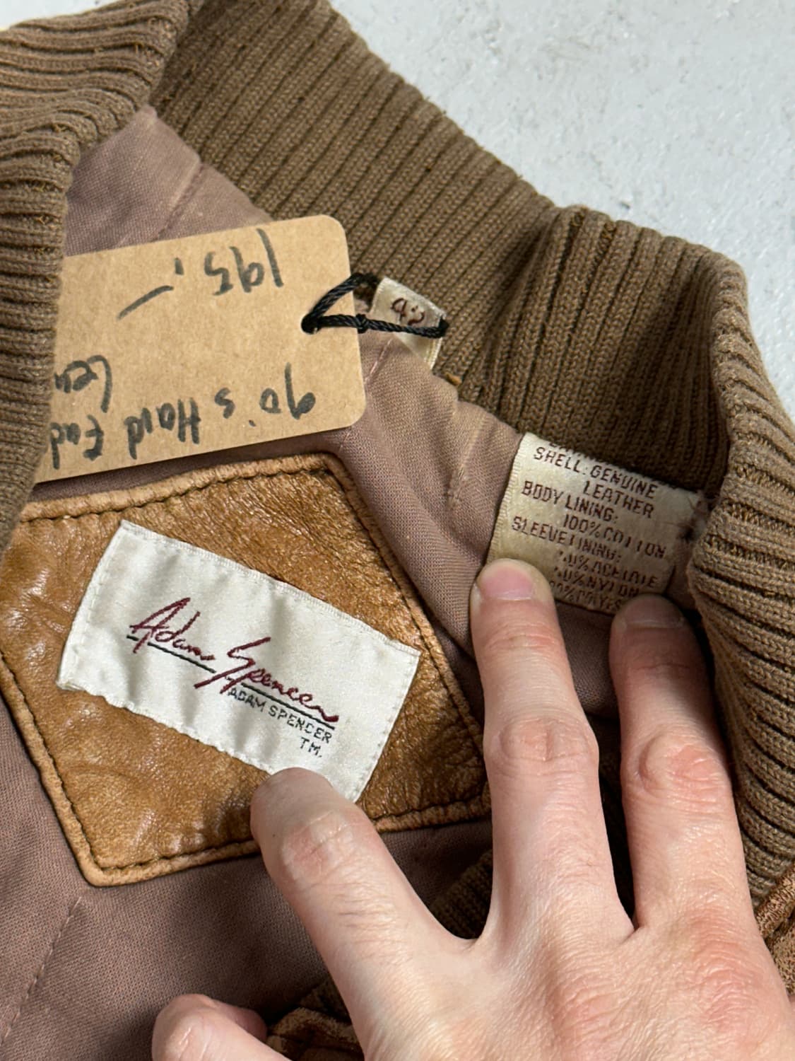 90's 빈티지 레더 봄버 자켓 빈티지 A2 디스 레더 자켓 상품이미지9