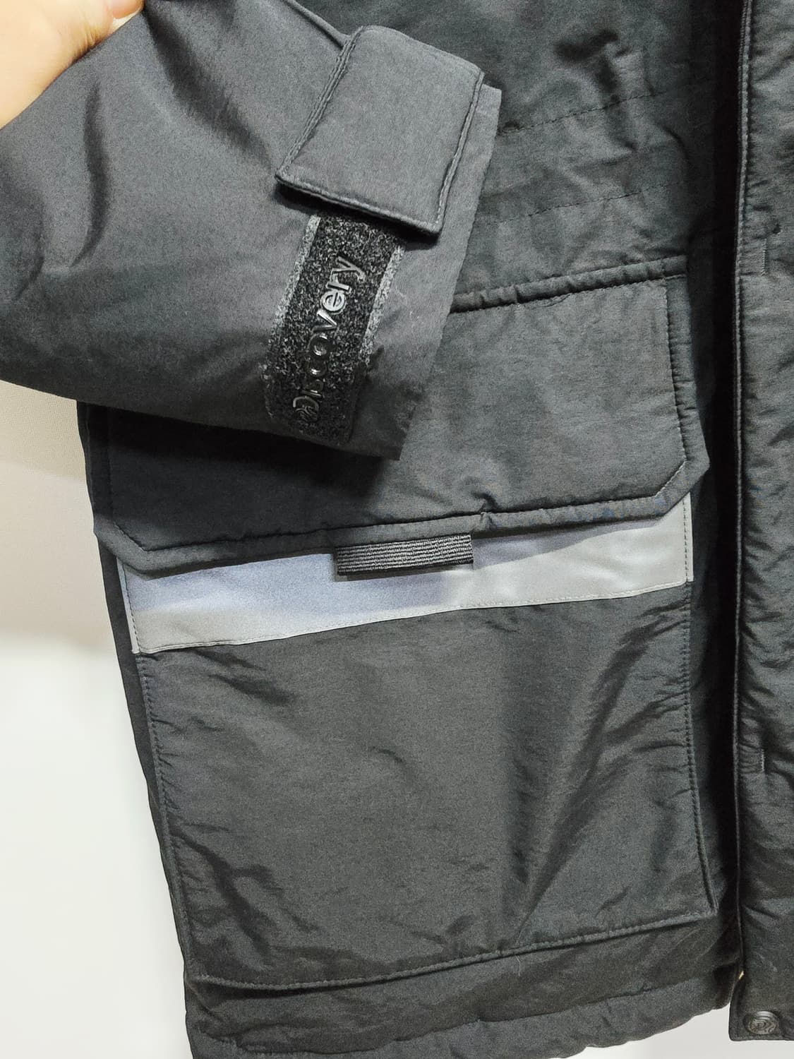 디스커버리 블랙 후드 다운패딩 자켓 점퍼95 상품이미지3