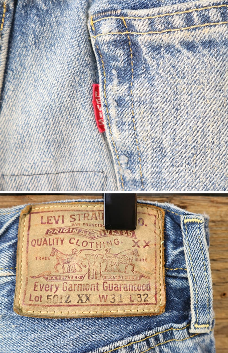 LVC LEVIS 리바이스 54 501ZXX 빅E 셀비지 데님 1954년 상품이미지8