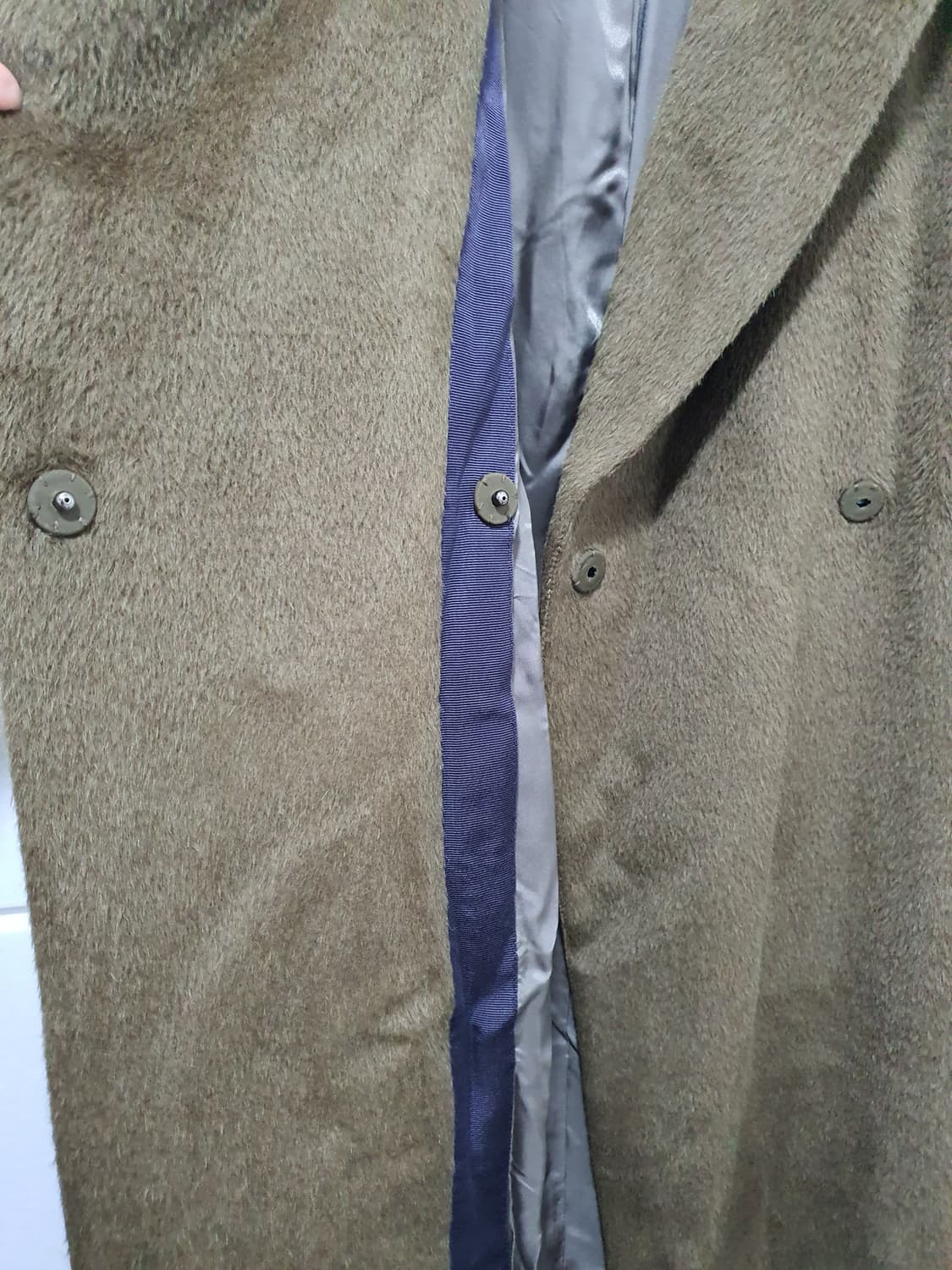 더한섬 마인 MINE 라마 혼방 이태리 롱코트 사이즈 160 상품이미지5