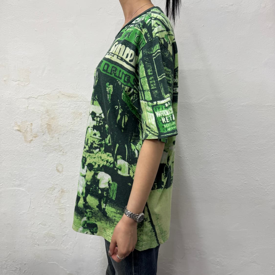 슈프림(SUPREME) 20fw 그린컬러 스트릿 씬 자카드 코튼 반팔 상품이미지2