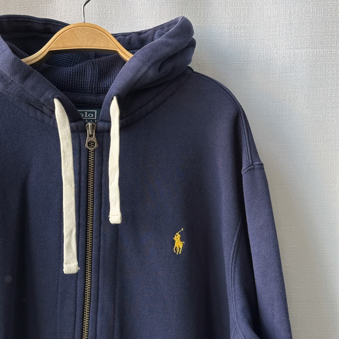 폴로 랄프로렌 기모 후드 집업 네이비 XL 상품이미지2