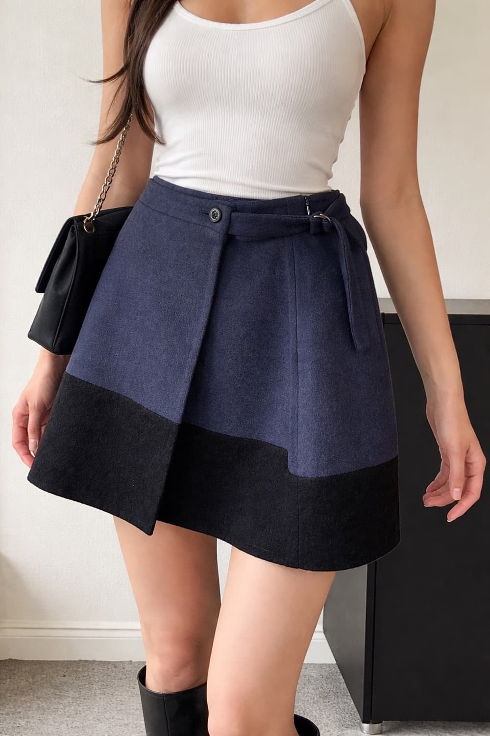 비비안 웨스트우드 어시메트리 울 스커트 40size 상품이미지1