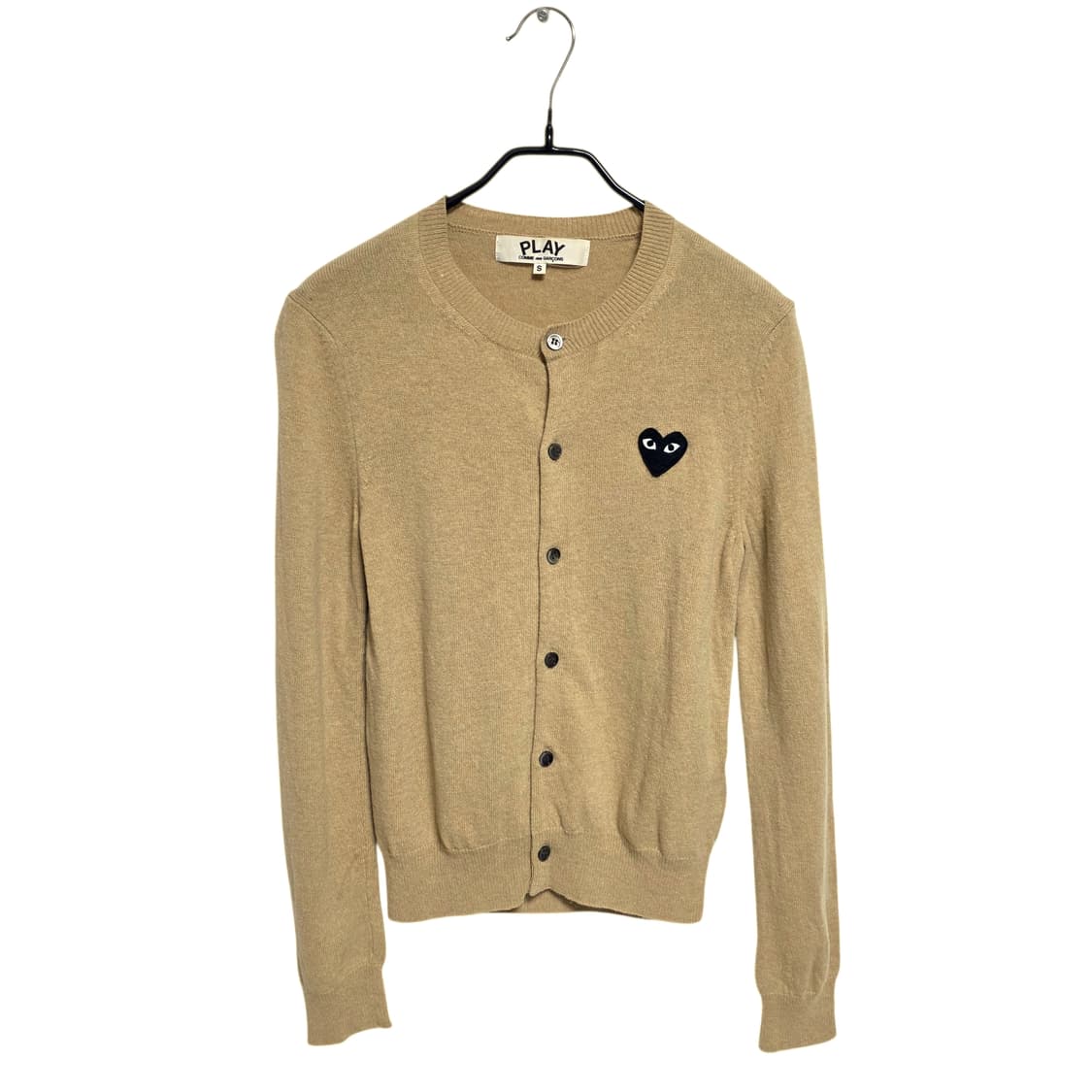 꼼데가르송 플레이 여성 라운드넥 가디건 베이지 상품이미지1