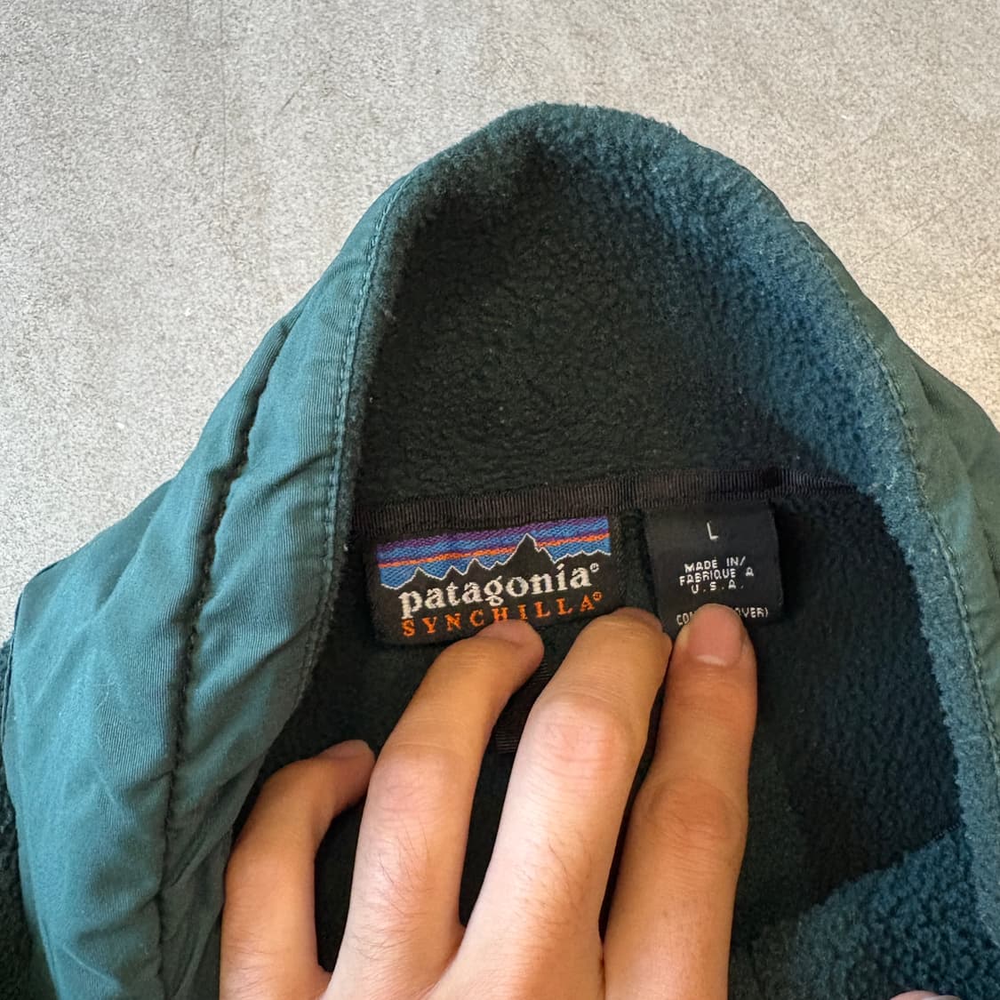90s 90년대 미국 생산 파타고니아 그린 신칠라 자켓 상품이미지6