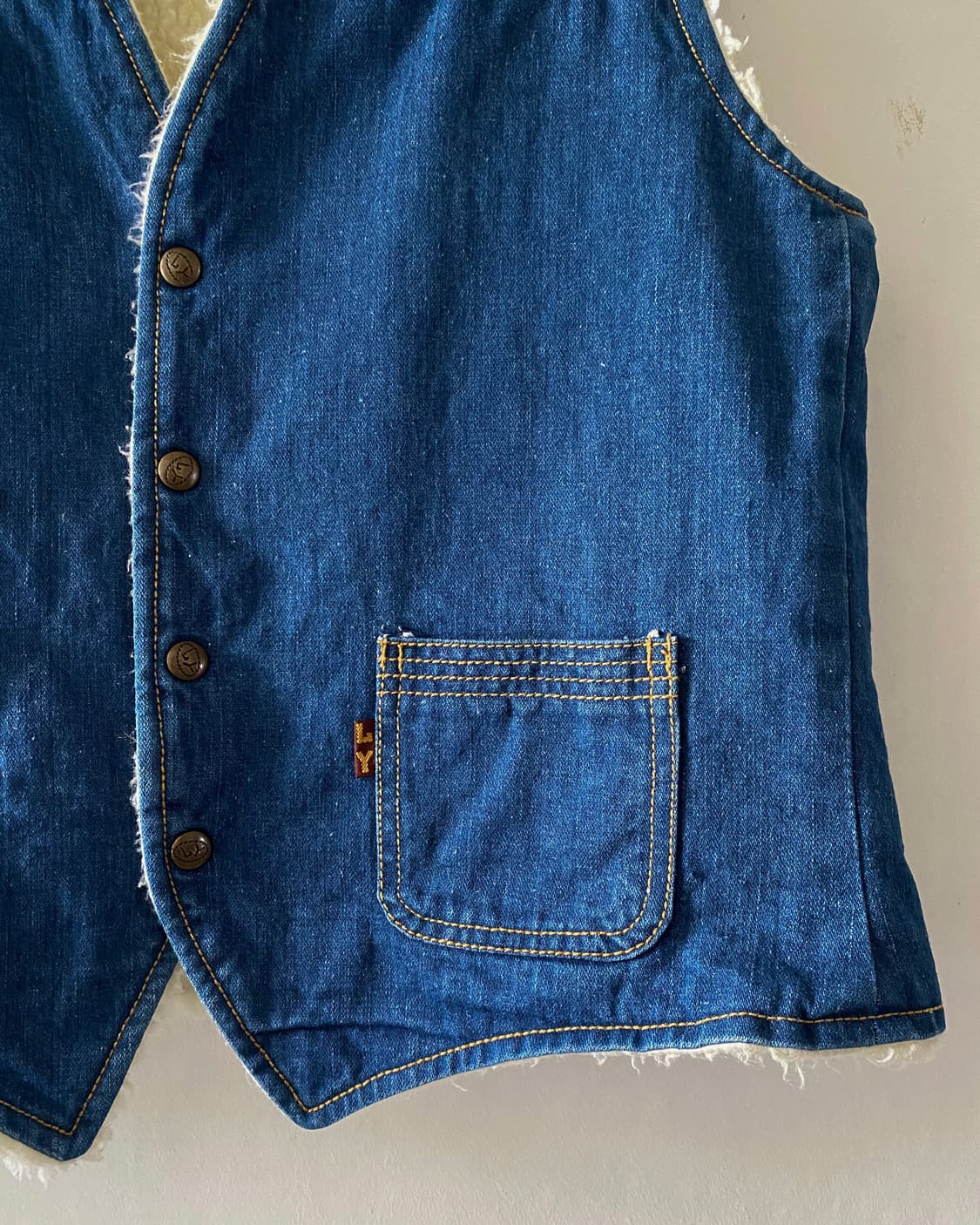 빈티지 쉐르파 데님 베스트 상품이미지5