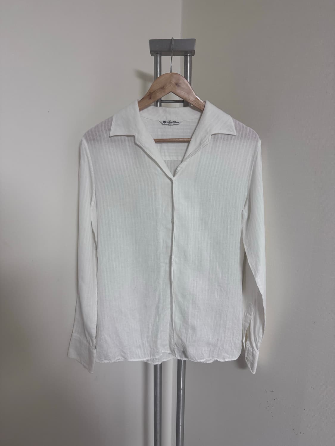 로로피아나 린넨 셔츠 화이트 44 상품이미지1