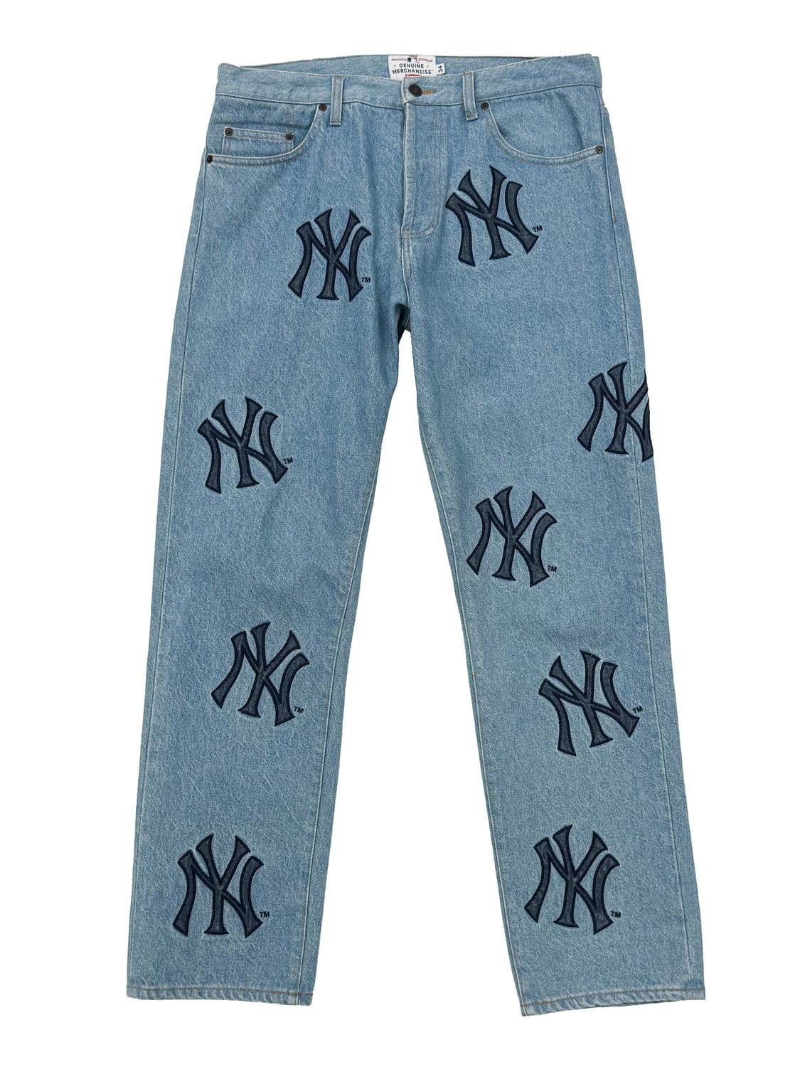 슈프림 x 뉴욕 양키스 레귤러 진 워시드 블루 상품이미지1