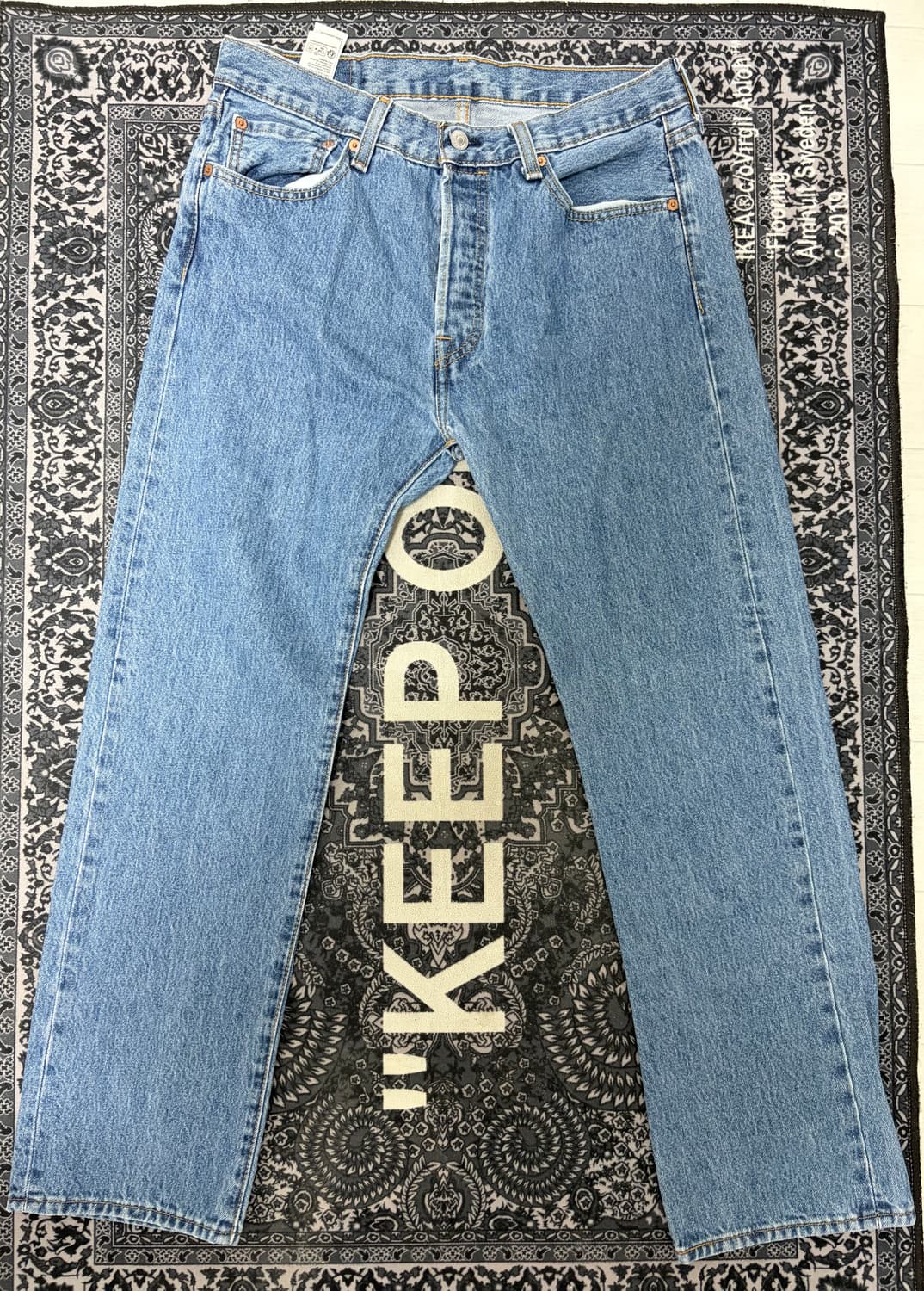 리바이스 501 연청 데님 33/30 상품이미지2