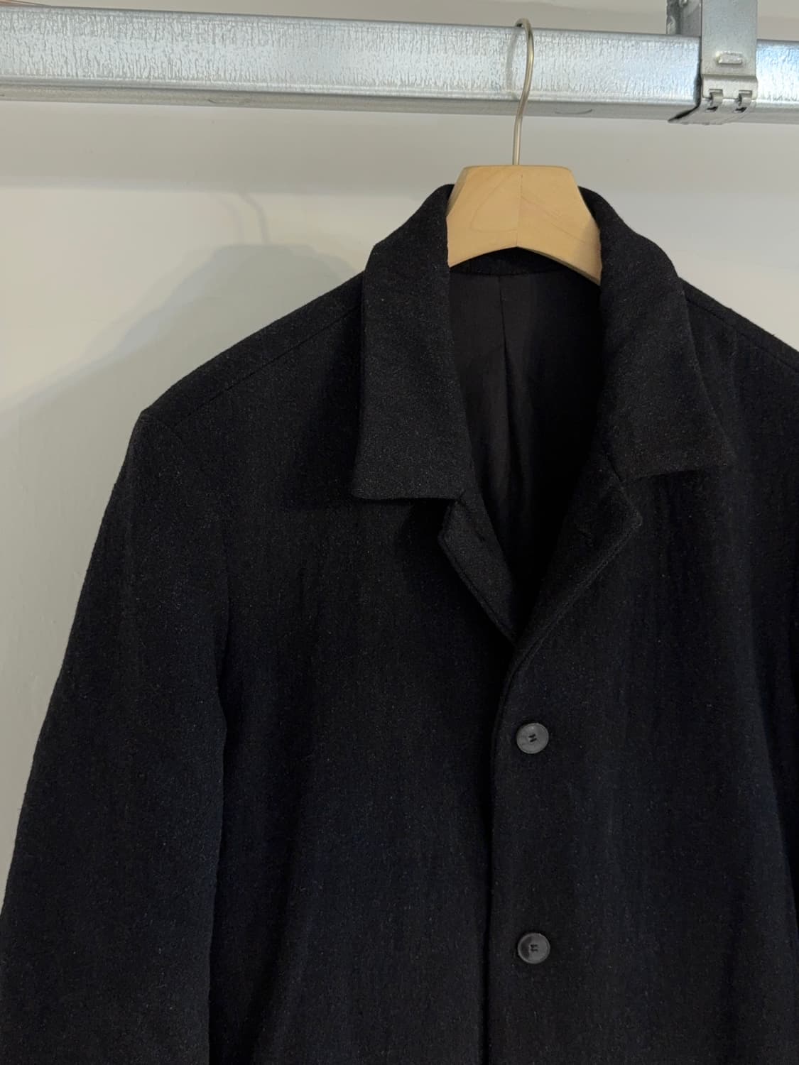 포엠 보헤미안 헤비울 싱글 코트 블랙 48 상품이미지2