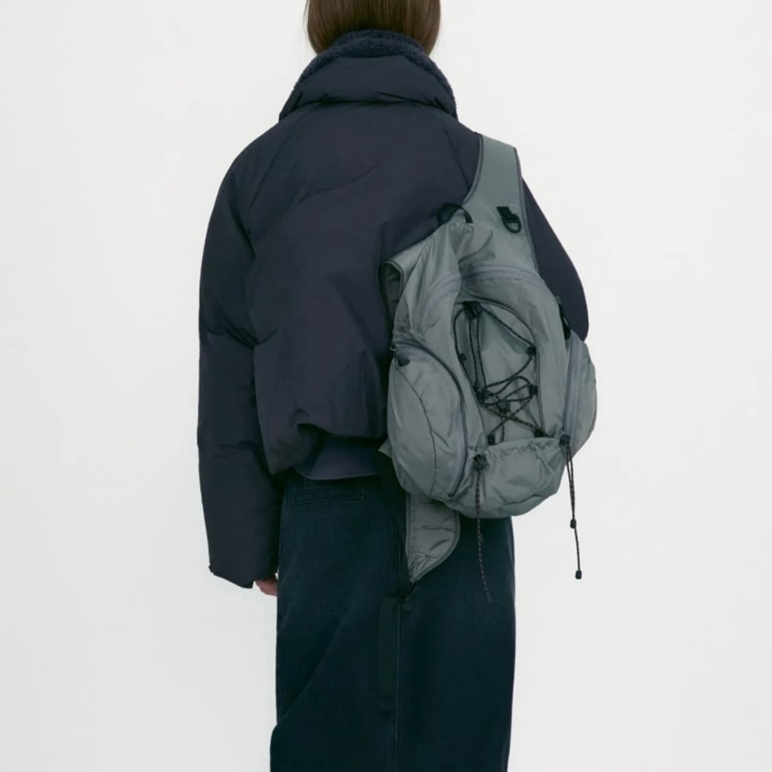 로우클래식 미니 스트링 백팩 카키 상품이미지2