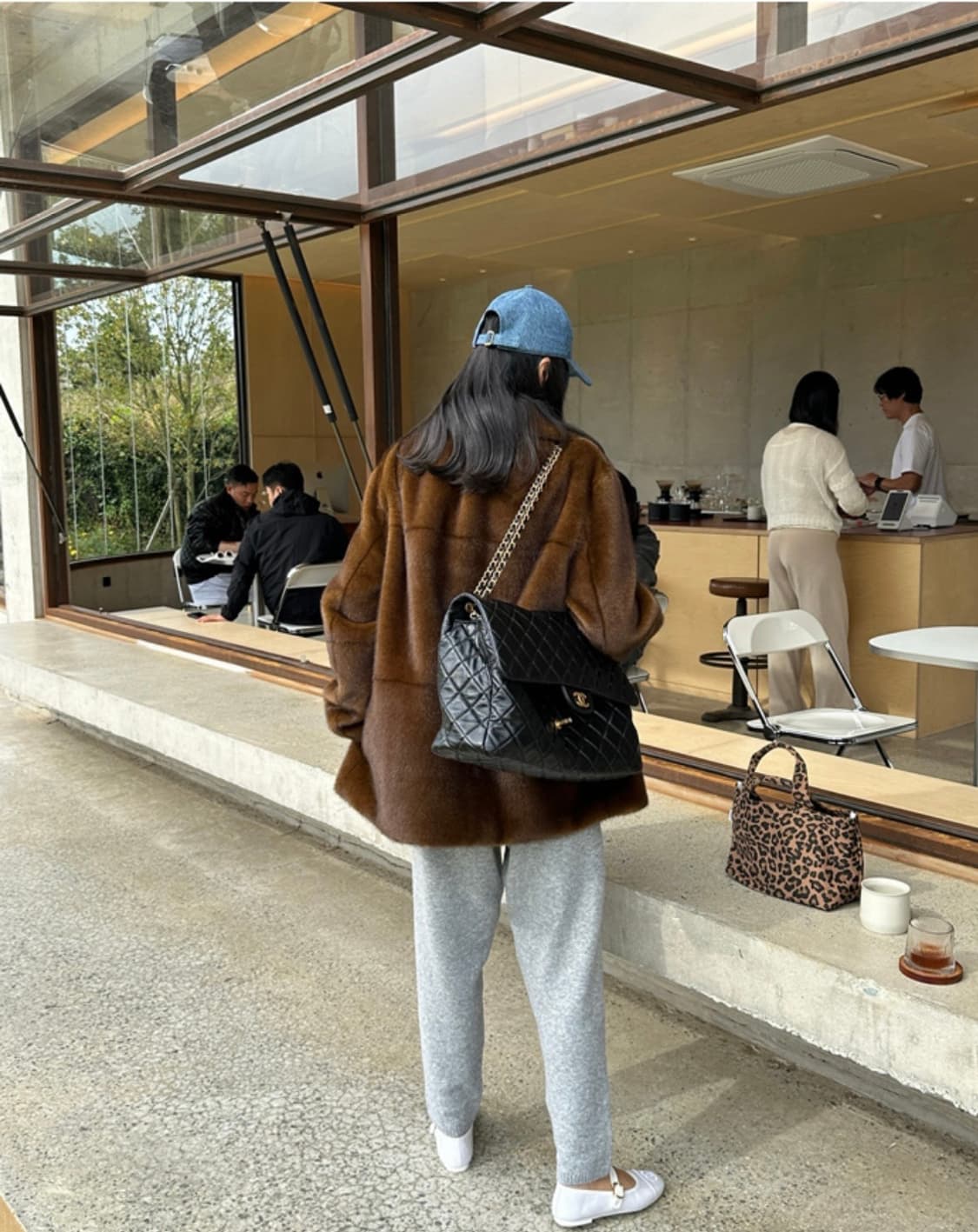 라밤바룸 밍크하프코트 1사이즈 상품이미지2