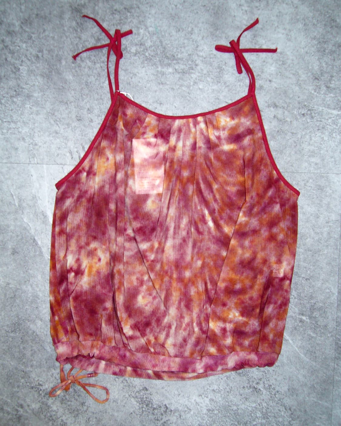 Red Printing Sleeveless Top 상품이미지2