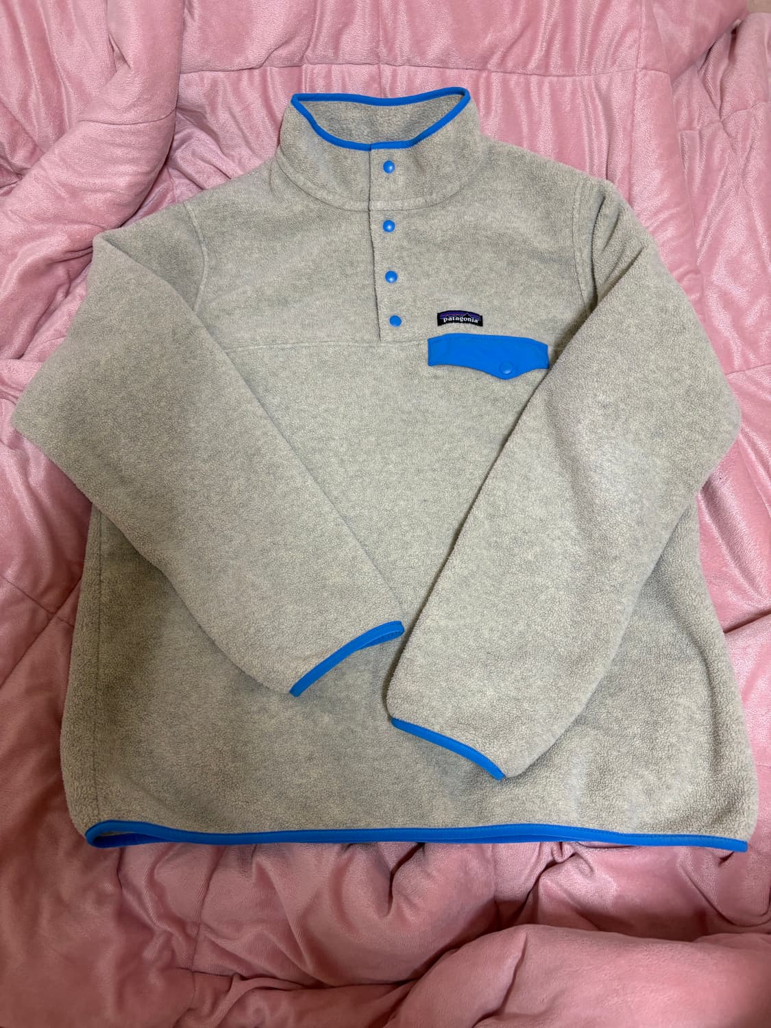 (W) 파타고니아 라이트웨이트 신칠라 스냅-T 플리스 풀오버 오트밀 헤더 상품이미지1