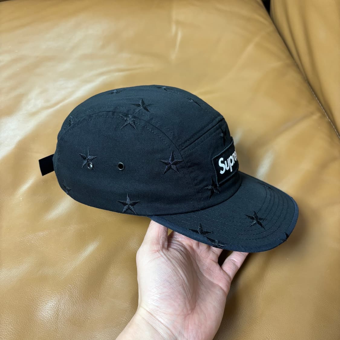 슈프림 밀리터리 스타 캠프캡 모자 박스로고 네이비 블랙 상품이미지3