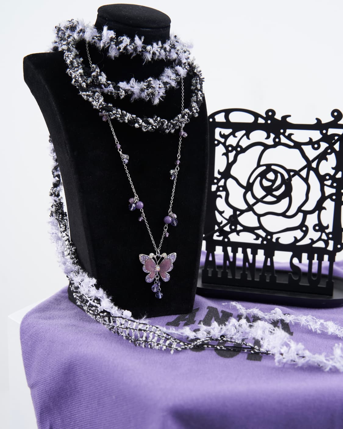 Anna Sui 빅 팬던트 글리터 목걸이 상품이미지2