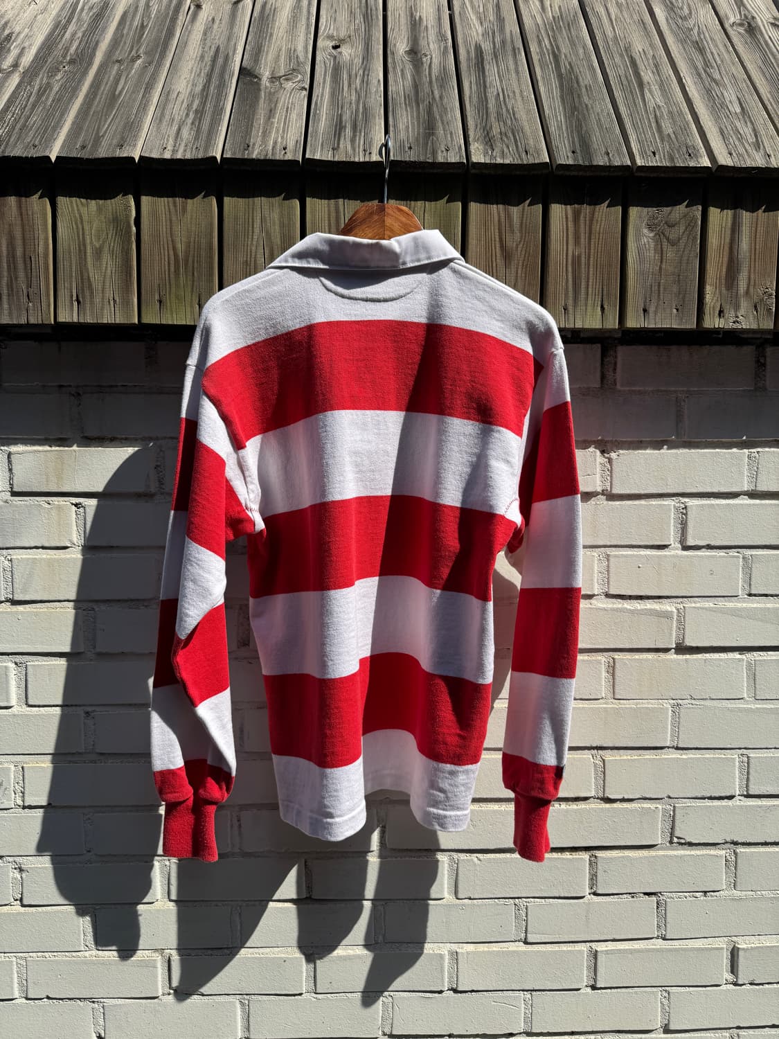 [S]BARBARIAN 바바리안 캐나다제 레드 스트라이프 럭비 티셔츠 상품이미지7