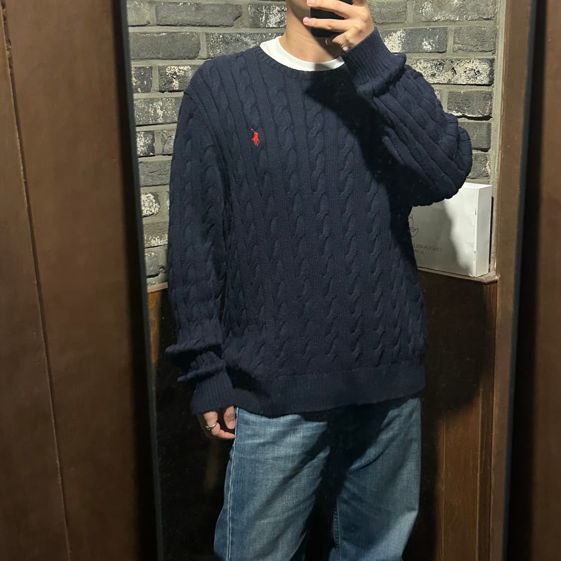 XXL) 폴로 랄프로렌 케이블 꽈배기 니트 신형 큐알탭 상품이미지9