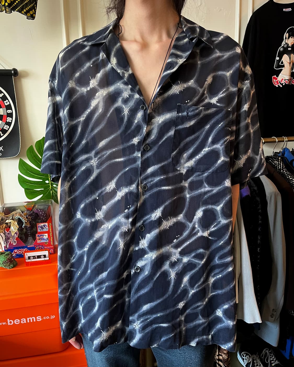 1990s YSL pour homme Lightning 1/2 Shirt 상품이미지2