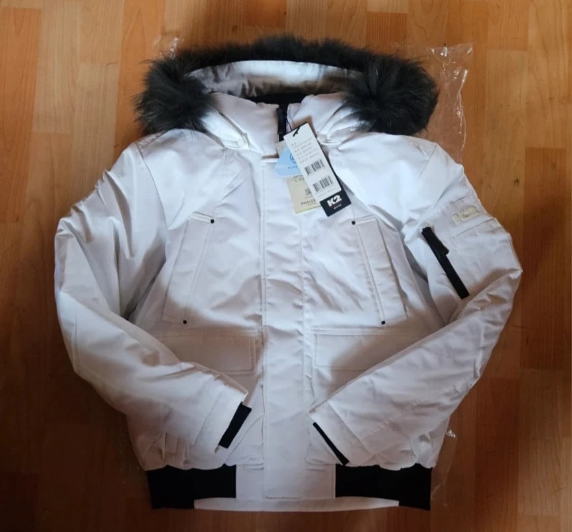 (새제품) K2 야상 숏패딩 다운 공용 화이트100 상품이미지5