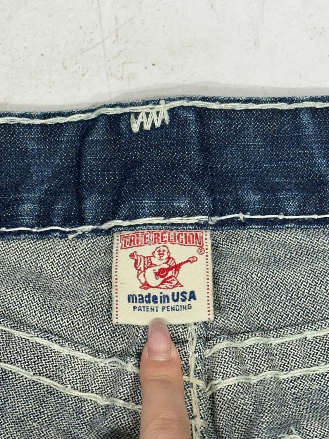 트루 릴리전 진청 슈퍼 티 Made in usa 데미지 워싱 데님 팬츠 상품이미지7