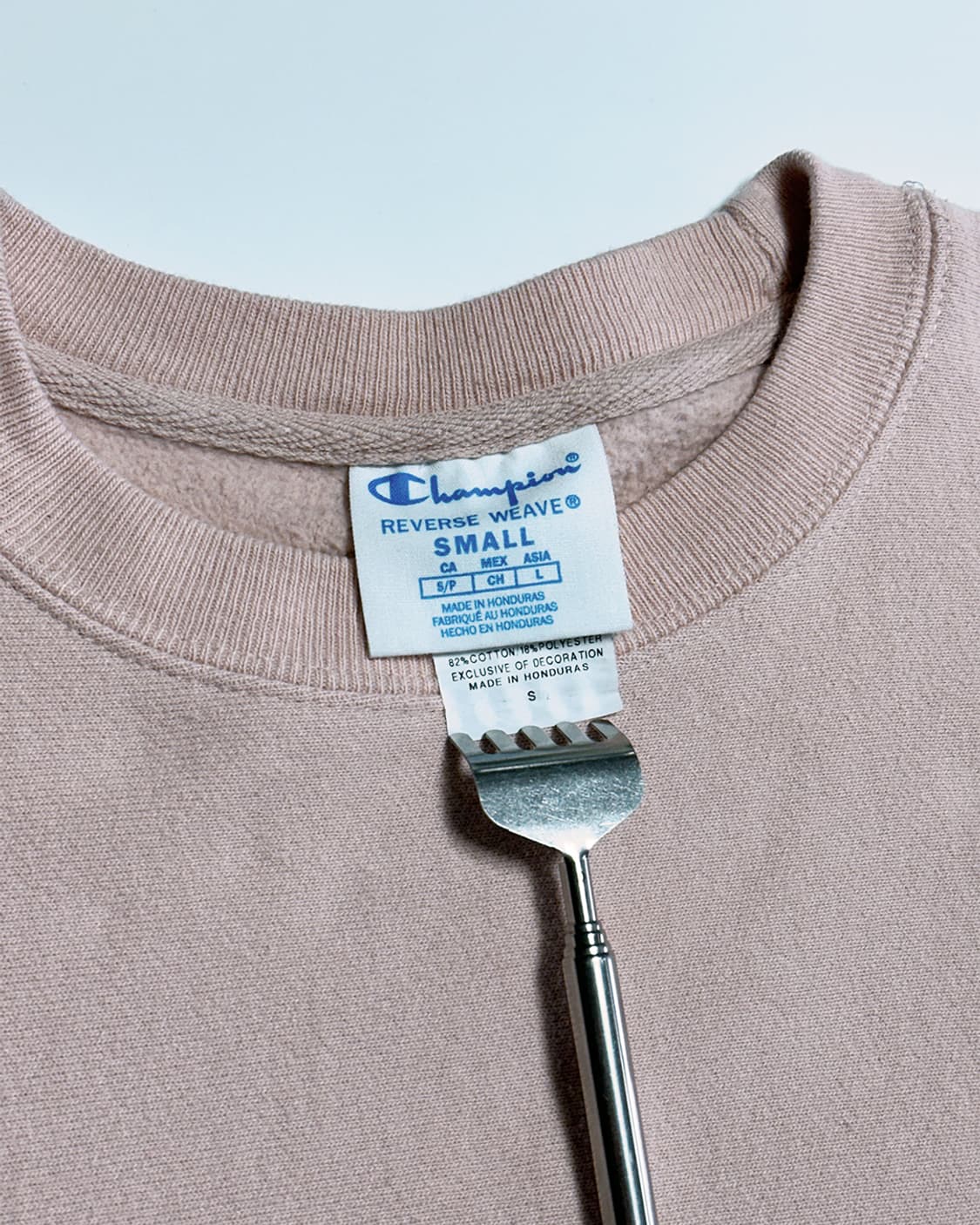 챔피언 리버스위브 기모 맨투맨 핑크 상품이미지3