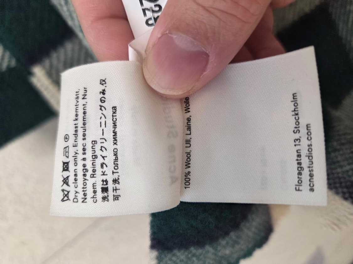 아크네 스튜디오 캐시어(Cassiar) 체크 머플러 스카프 상품이미지6