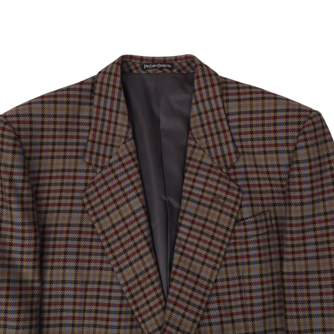 입생로랑 하운드투스 체크 울 2B 블레이저 자켓 상품이미지2