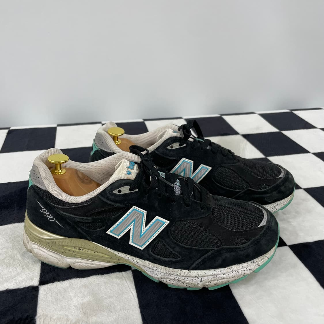 483) 뉴발란스 990v3 메이드 인 USA 블랙 그린 275mm 상품이미지1